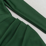 ARAMINTA GREEN RUCHED MAXI DRESS-Fashionslee