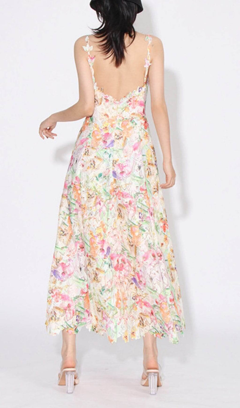 ASASIA FLORAL MAXI DRESS-Fashionslee