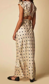 ALANI POLKA DOT CUTOUT MAXI DRESS-Fashionslee