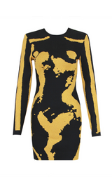AKANTHA SPARKLY DRESS IN BLACK GOLD-Fashionslee