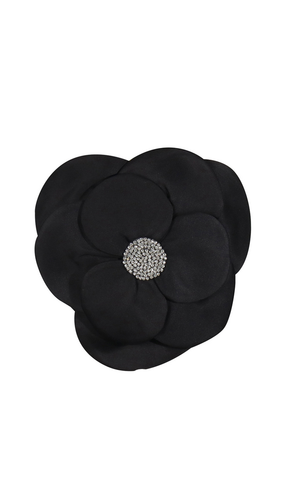 3D FLOWERS TOPS IN BLACK-Fashionslee