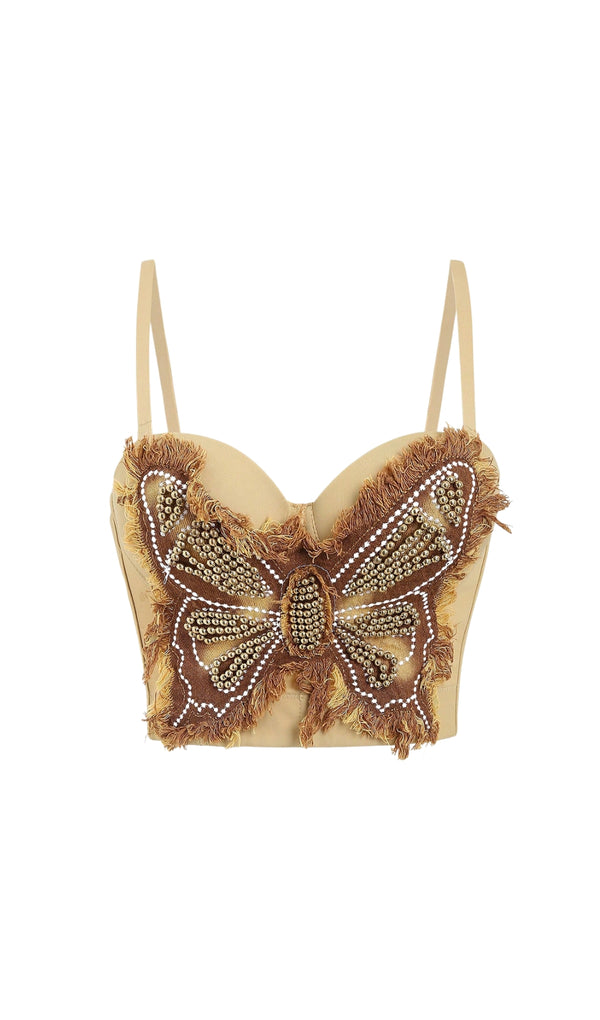 AMYTIS BUTTERFLY CROP TOP-Fashionslee