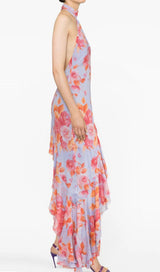 AFRODILLE FLORAL PRINTED MAXI DRESS-Fashionslee
