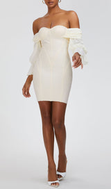 ANNIKEN STRAPLESS SATIN MINI DRESS-Fashionslee