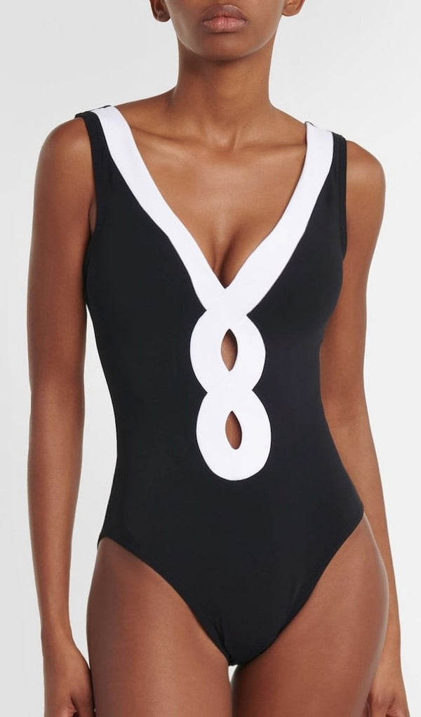 ARGENTIA CUTOUT SWIMSUIT AND SKIRT-Fashionslee