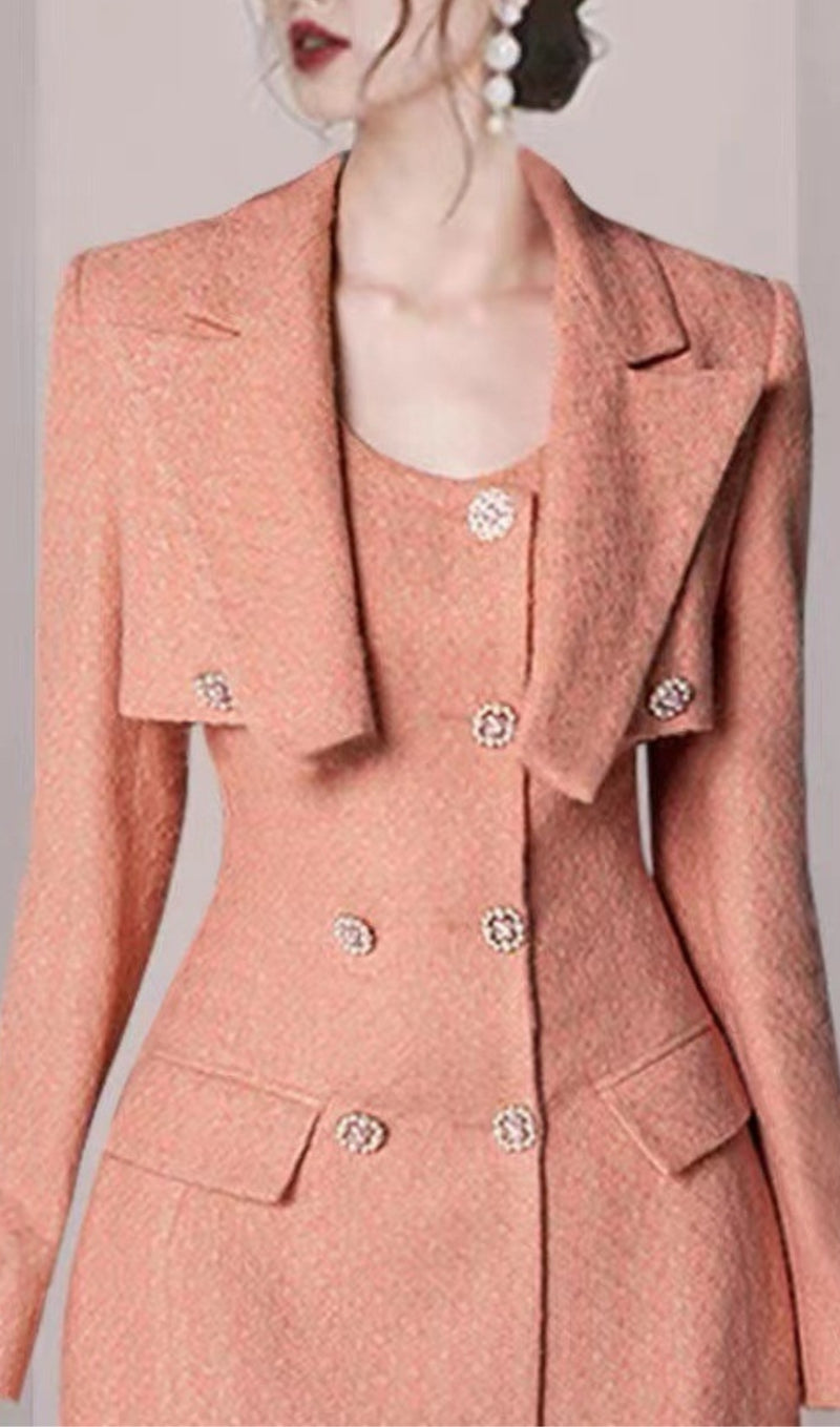 ARON TWEED TWO-PIECE SUIT-Fashionslee
