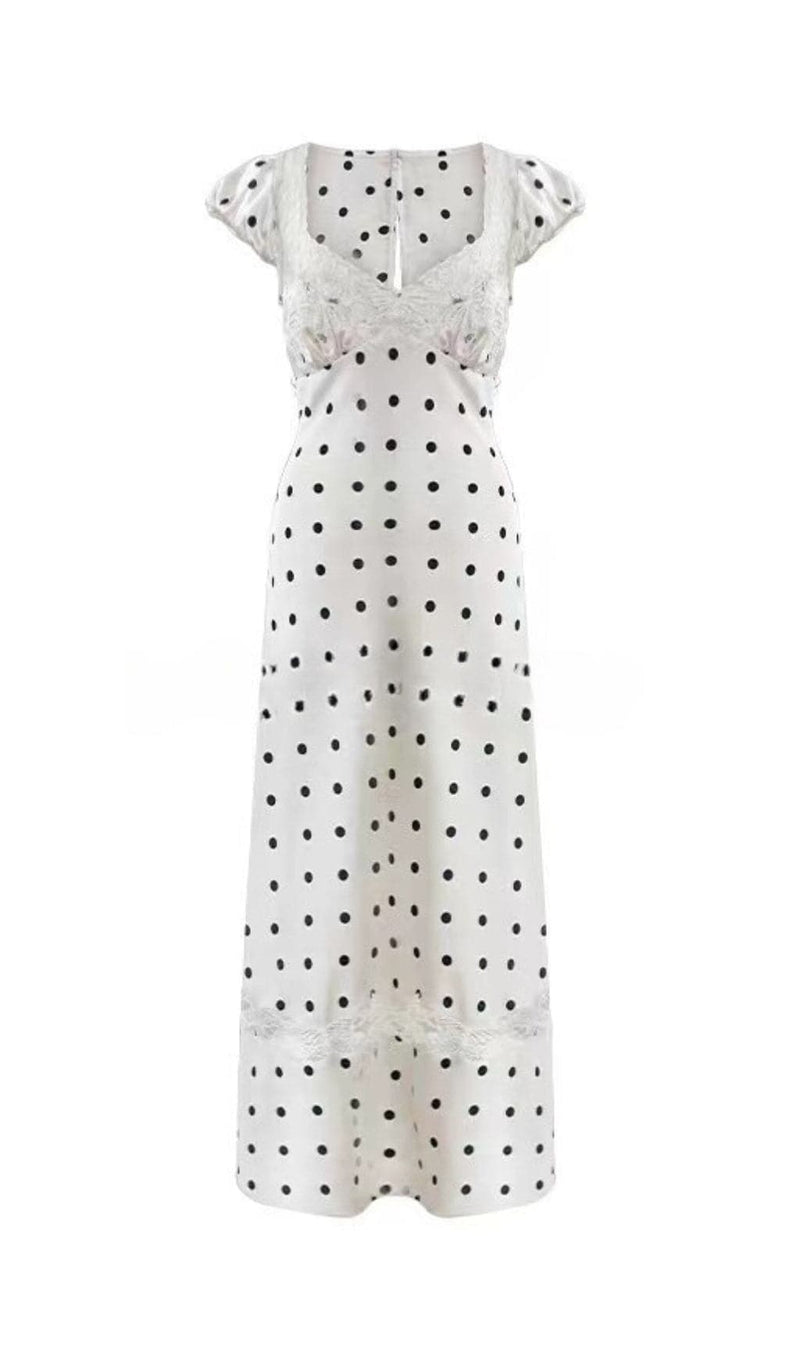 ALANI POLKA DOT CUTOUT MAXI DRESS-Fashionslee