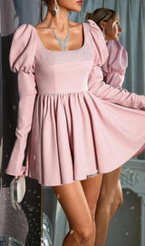 AMELINE MINI DRESS IN PINK-Fashionslee