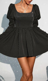 AMELINE MINI DRESS IN BLACK-Fashionslee