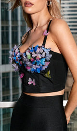 AMARANTH BUTTERFLY EMBELLISHED TOP-Fashionslee