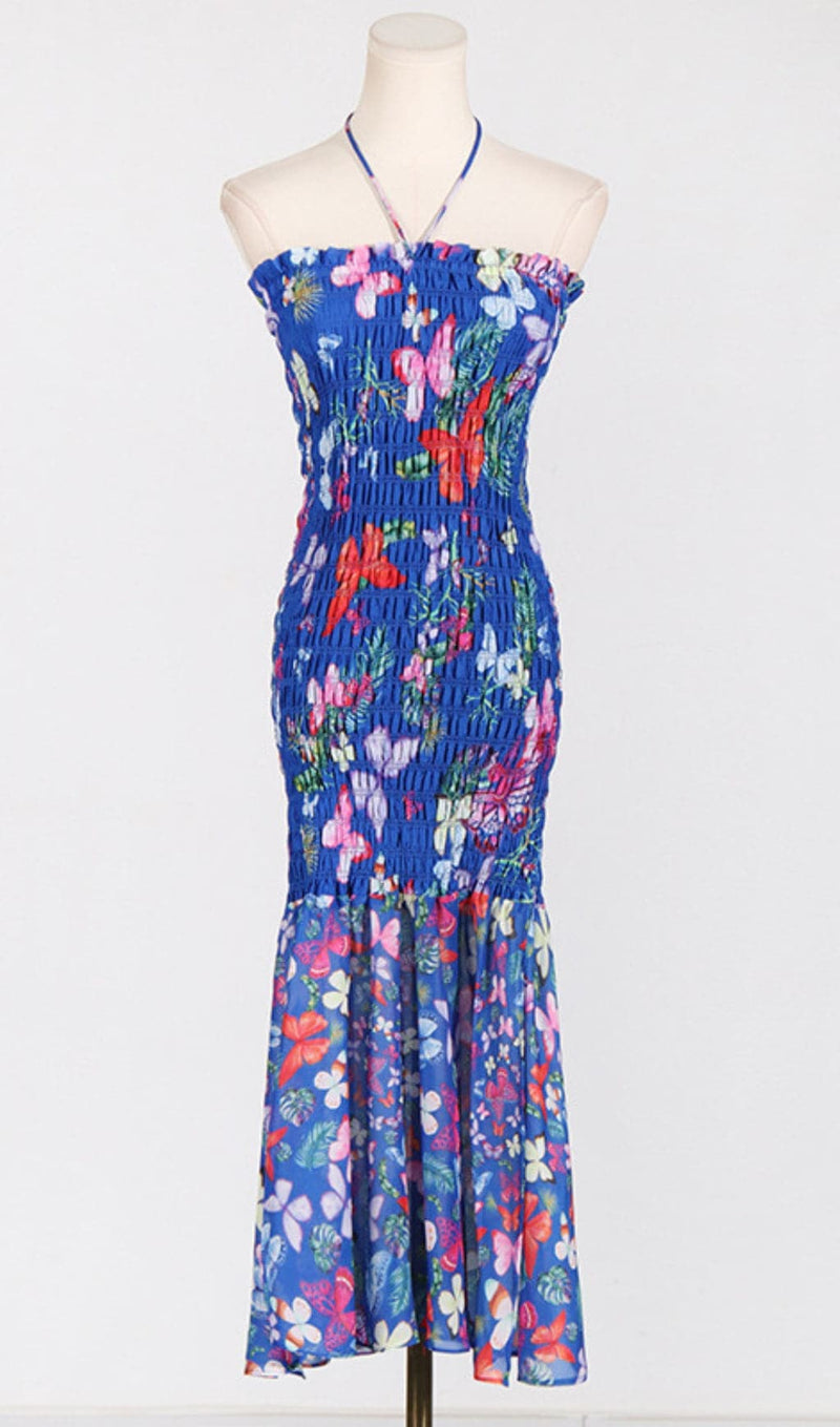 AGHAVNI FLORAL PRINTED MAXI DRESS-Fashionslee