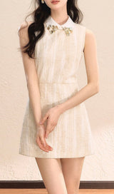 ANOKHI SLEEVELESS MINI DRESS-Fashionslee