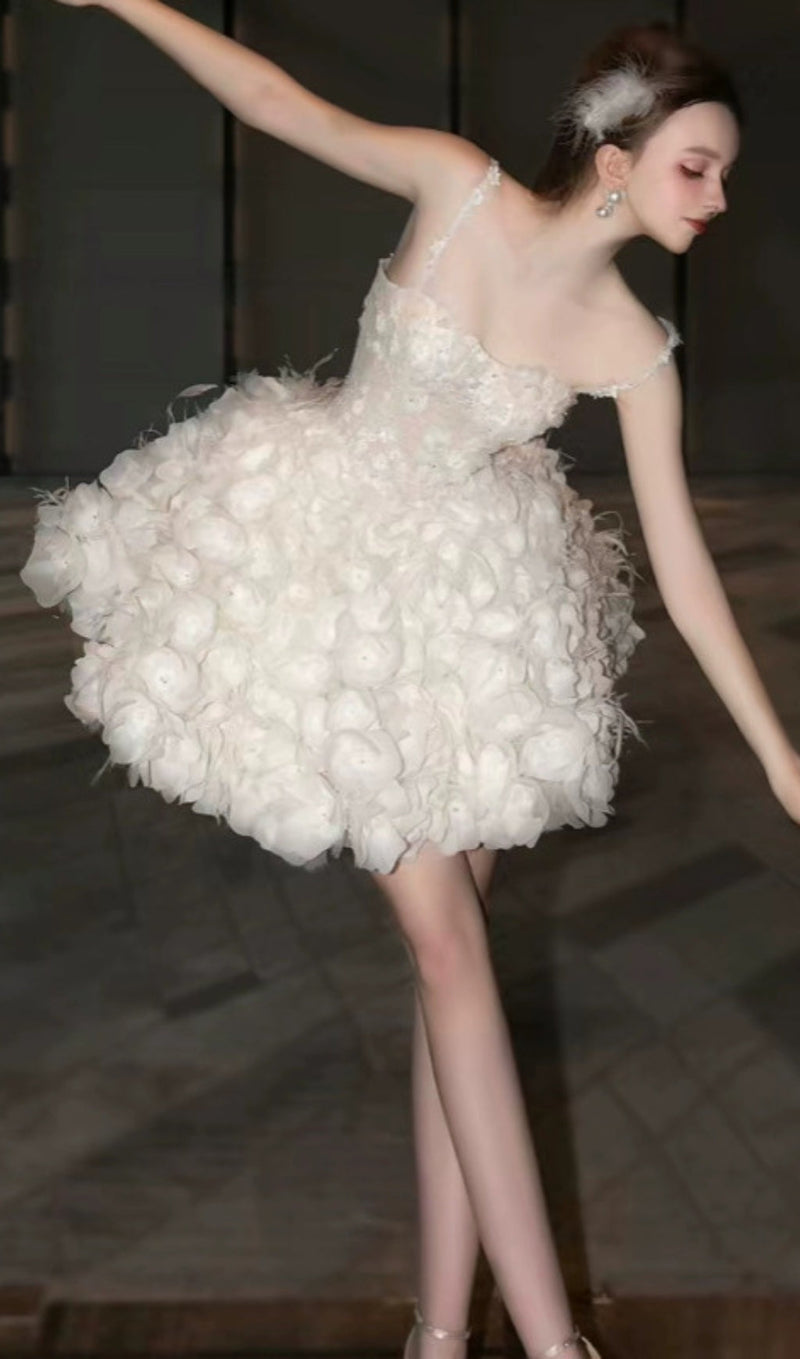 AMARANTHA FLOWER MINI DRESS-Fashionslee