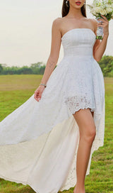 AMADEYA WHITE LACE MAXI DRESS-Fashionslee