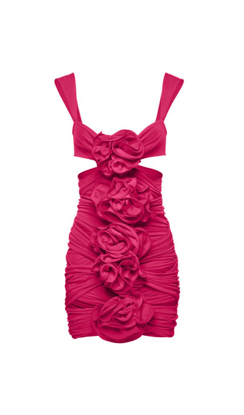 ADNA PINK 3D FLOWER ONE PIECE SWIMSUIT AND SKIRT-Fashionslee