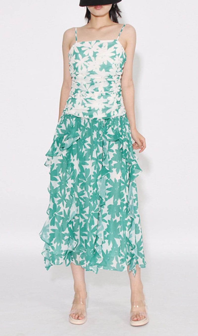 ASSISI PRINTED BOHEMIA MIDI DRESS-Fashionslee