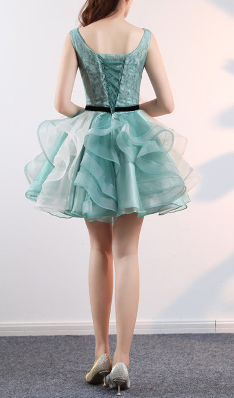 ANEKO FLOWER SEQUIN MINI DRESS-Fashionslee