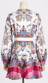 ASTGHIK BOHEMIA PRINTED MINI DRESS-Fashionslee