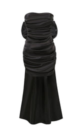 AKILINA BLACK BOW MINI DRESS-Fashionslee