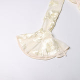 ARISA 3D MESH FLOWER MINI DRESS-Fashionslee