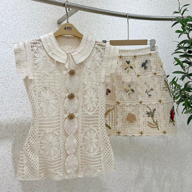 EMBROIDERY TWO PIECE SET-Fashionslee