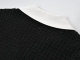 AMBRE BLACK KNIT BOW MINI DRESS-Fashionslee