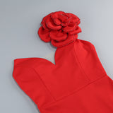 ATROPOS RED FLOWER MAXI DRESS-Fashionslee