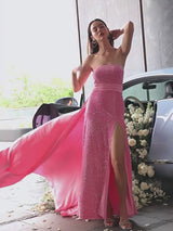 AMABLE PINK SEQUIN MAXI DRESS-Fashionslee