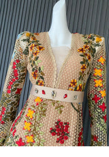 ARMINA FLOWER EMBROIDERY MINI DRESS-Fashionslee