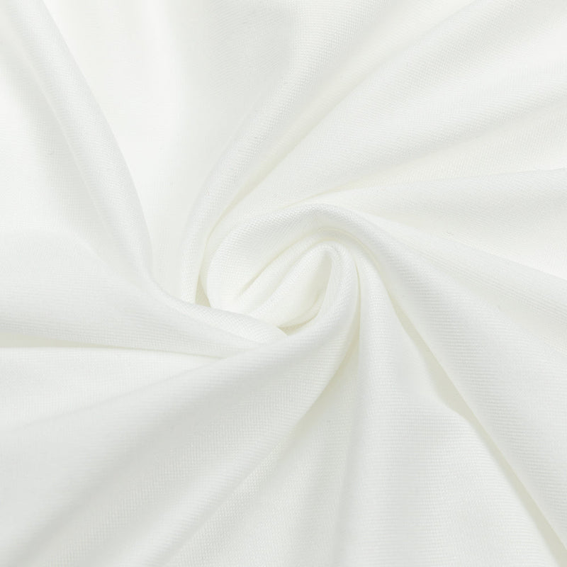 WHITE ONE-SLEEVE WAISTED TWIST DRESS-Fashionslee