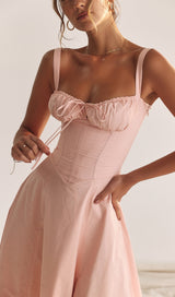 BABY PINK BUSTIER SUNDRESS-Fashionslee