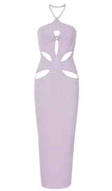 HALTER CUT OUT CORSET DRESS IN PURPLE-Fashionslee