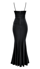 MILENA BLACK CORSET MAXI DRESS-Fashionslee