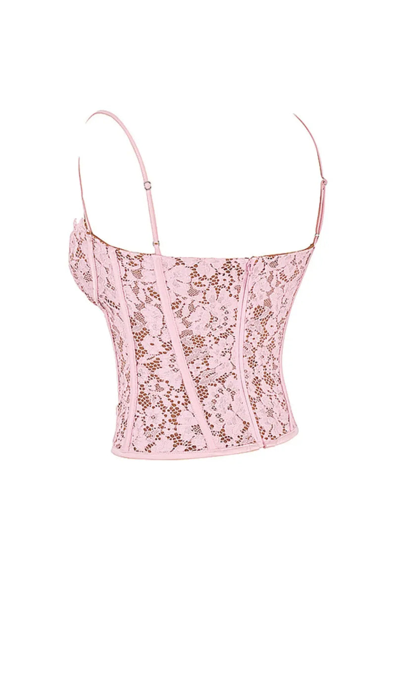 ROSE LACE UNDERWIRED CORSET-Fashionslee