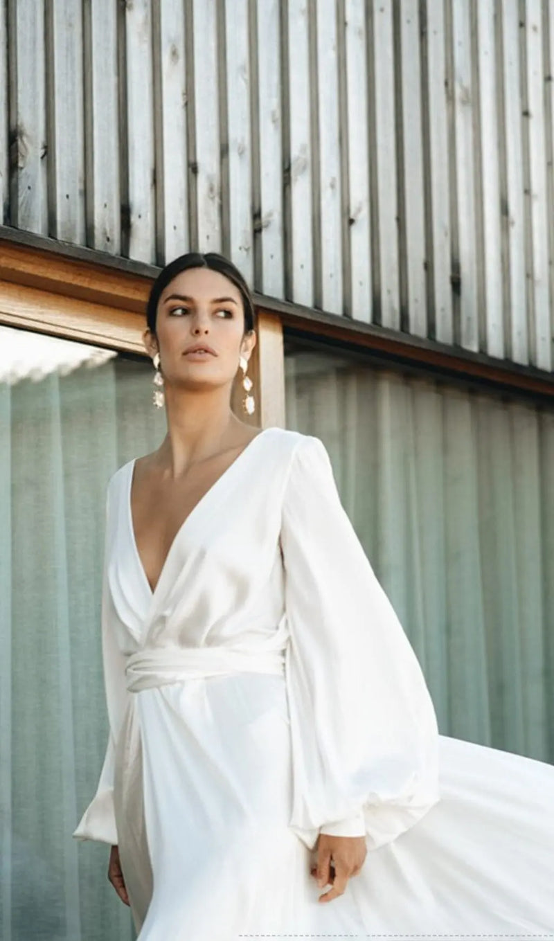 SLIPPERY MAXI DRESS IN WHITE-Fashionslee