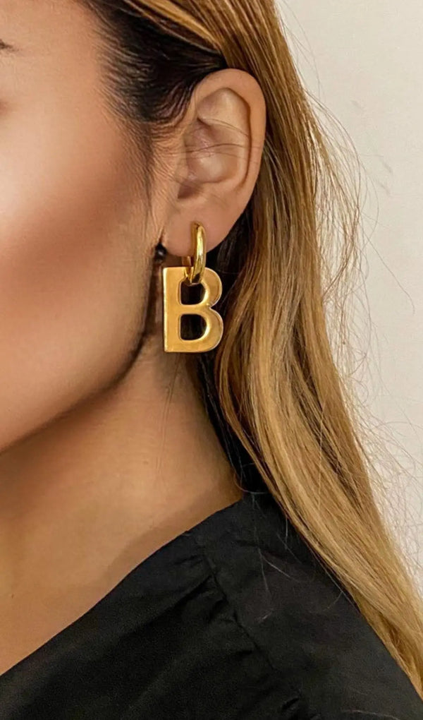 GOLD B DETACHABLE EARRINGS-Fashionslee