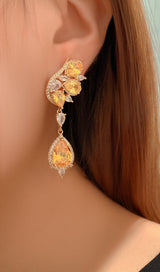 DIAMOND BUTTERFLY TOPAZ EARRINGS-Fashionslee