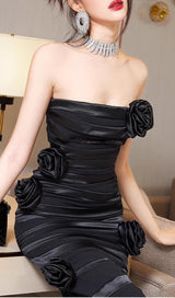 ANDI BLACK FLOWER EMBELLISHED MAXI DRESS-Fashionslee