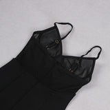 STARFISH EMBELLISHED MESH BODICE MAXI DRESS IN BLACK-Fashionslee