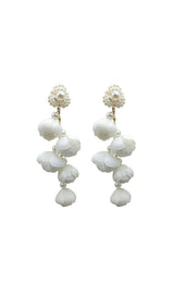 ALEJANDRA WHITE PEARL FLOWER EARRINGS-Fashionslee
