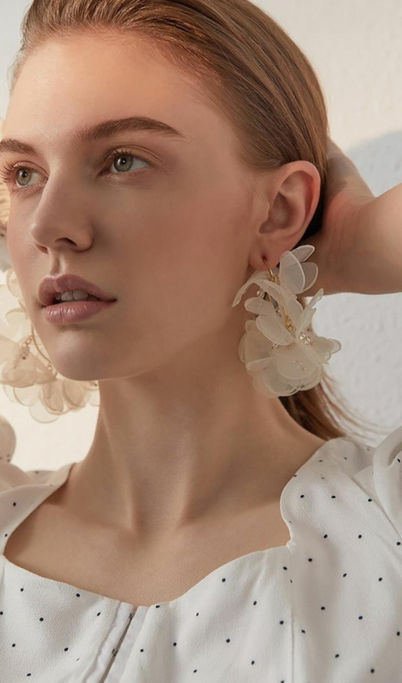 AMERIGO WHITE ARTIFICIAL WATER EARRINGS-Fashionslee