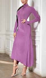 ADEMIA PURPLE FISHTAIL DRESS-Fashionslee