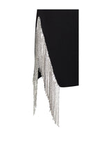Freya Black Crystal Fringe Blazer Dress-Fashionslee