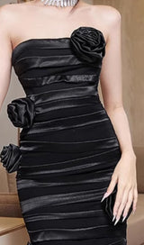 ANDI BLACK FLOWER EMBELLISHED MAXI DRESS-Fashionslee