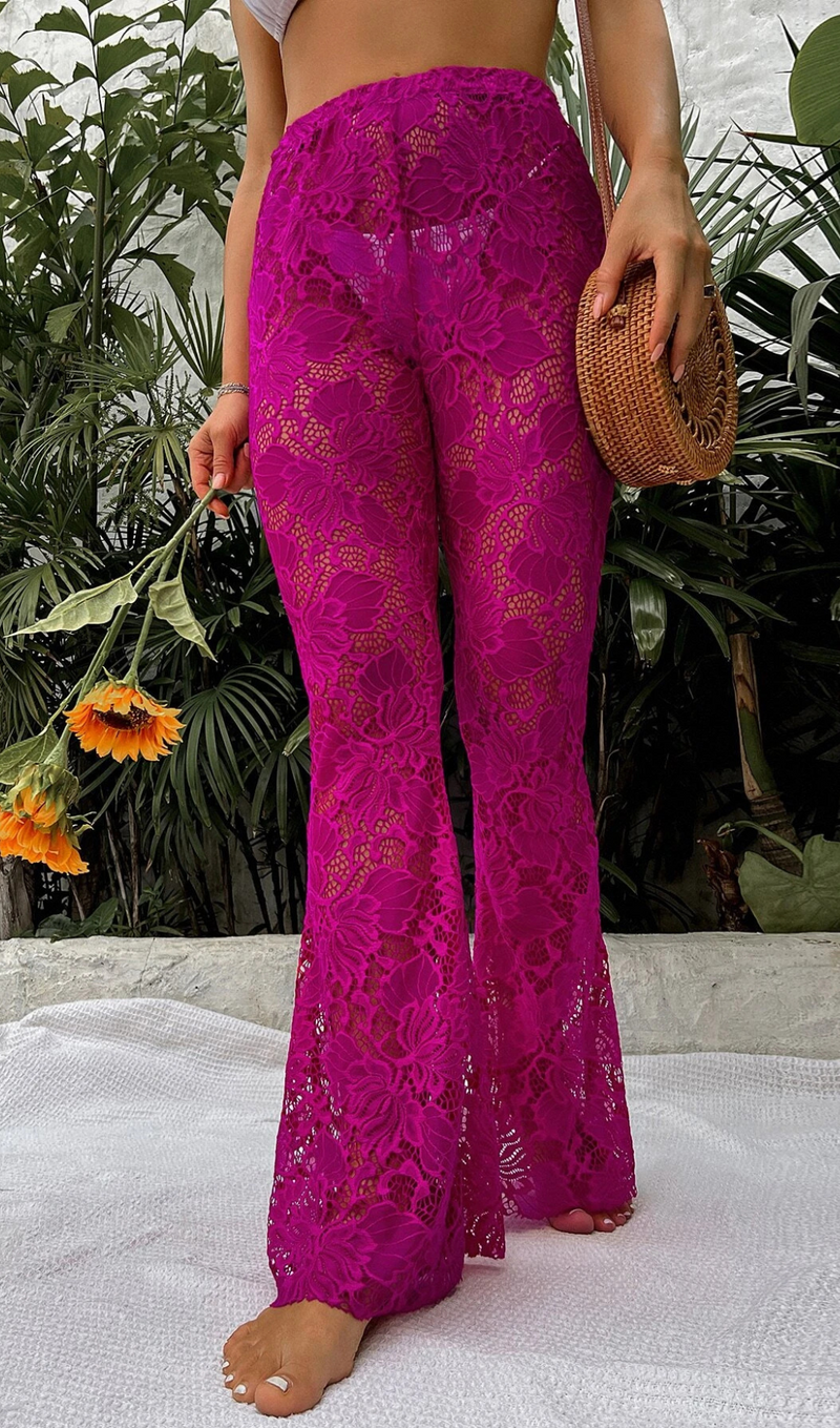 ARETHA ROSE RED LACE SUIT-Fashionslee