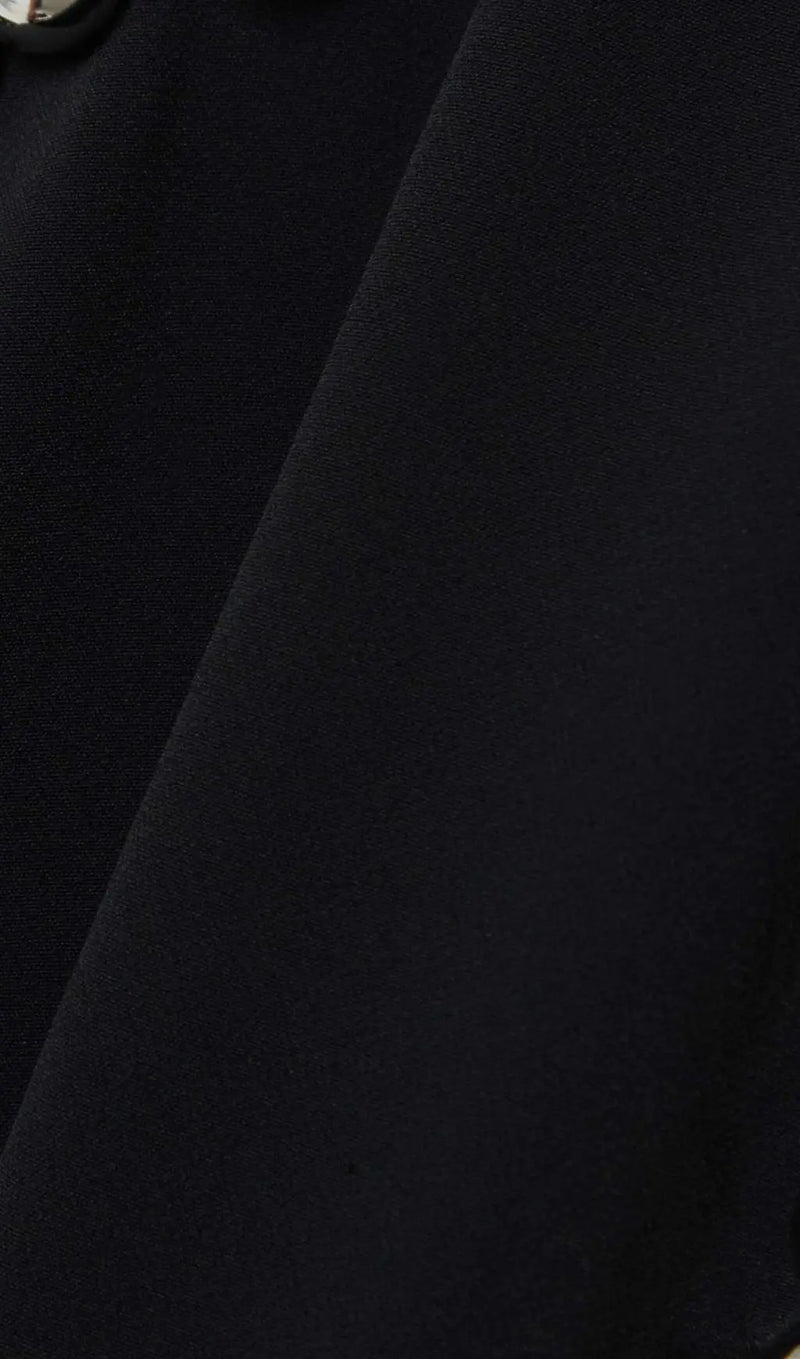 EMBELLISHED CUT OUT MAXI BANDAGE DRESS IN BLACK-Fashionslee