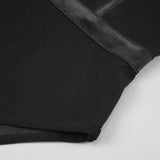 BANDAGE CORSET LOOK MAXI DRESS IN BLACK-Fashionslee