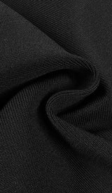 BANDEAU BANDAGE MINI DRESS IN BLACK-Fashionslee
