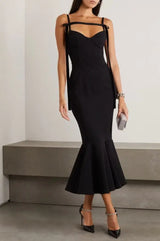 STRAPY SLIM MAXI DRESS IN BLACK-Fashionslee