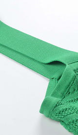 BODYCON KNIT MINI DRESS IN GREEN-Fashionslee